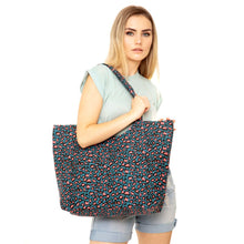 Load image into Gallery viewer, Blue Leopard Tote Bag
