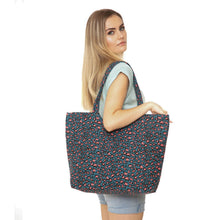 Load image into Gallery viewer, Blue Leopard Tote Bag

