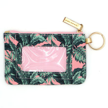 Load image into Gallery viewer, Pink Green Tropical Leaves ID Wallet
