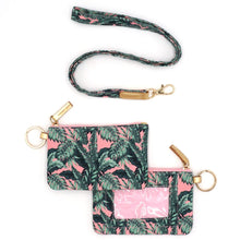 Load image into Gallery viewer, Pink Green Tropical Leaves ID Wallet
