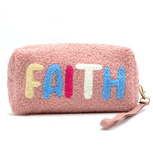 Load image into Gallery viewer, Blush Fleece Fur FAITH Pouch
