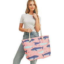 Load image into Gallery viewer, Pink Whale Beach Tote
