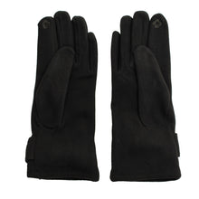 Load image into Gallery viewer, Black Houndstooth Bow Smart Gloves

