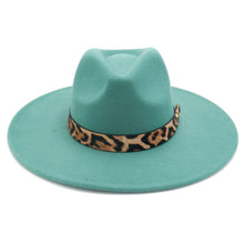 Load image into Gallery viewer, Turquoise Leopard Band Panama
