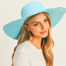 Load image into Gallery viewer, Solid Turquoise Floppy Sun Hat
