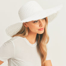 Load image into Gallery viewer, Solid White Floppy Sun Hat
