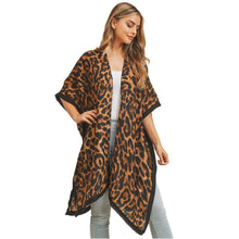 Load image into Gallery viewer, Brown Leopard Lightweight Kimono
