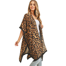 Load image into Gallery viewer, Brown Leopard Lightweight Kimono
