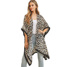Load image into Gallery viewer, Beige Leopard Lightweight Kimono

