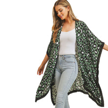 Load image into Gallery viewer, Olive Leopard Lightweight Kimono
