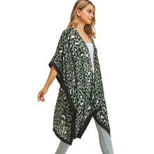 Load image into Gallery viewer, Olive Leopard Lightweight Kimono
