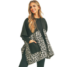 Load image into Gallery viewer, Gray Leopard Pocket Kimono
