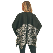 Load image into Gallery viewer, Gray Leopard Pocket Kimono

