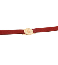 Load image into Gallery viewer, Gold Versace Lion and Suede Choker

