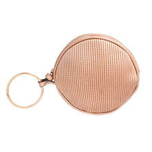 Load image into Gallery viewer, Rose Gold Ribbed Circle Crossbody Wristlet
