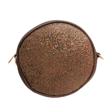 Load image into Gallery viewer, Bronze Glitter Circle Crossbody Fanny
