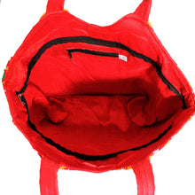 Load image into Gallery viewer, Red Embroidered Elephant Tote
