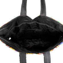 Load image into Gallery viewer, Black Tribal Embroidered Tote
