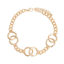 Load image into Gallery viewer, Gold Linked Ring Anklet
