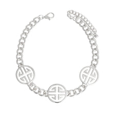 Load image into Gallery viewer, Silver Greek Key Anklet
