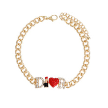 Load image into Gallery viewer, Gold Designer D Anklet
