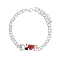 Load image into Gallery viewer, Silver Designer D Anklet
