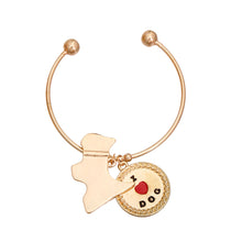 Load image into Gallery viewer, Burnished Gold Dog Charm Bracelet
