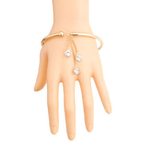 Load image into Gallery viewer, Gold Dangle Rhinestone Arm Cuff
