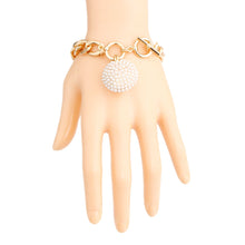 Load image into Gallery viewer, Cream Pearl Ball Charm Bracelet
