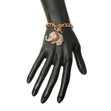 Load image into Gallery viewer, Rhinestone Elephant Toggle Bracelet
