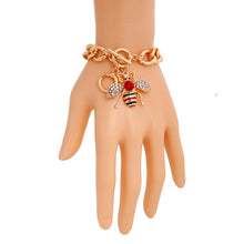 Load image into Gallery viewer, Rhinestone Bee Toggle Bracelet
