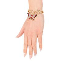 Load image into Gallery viewer, Red and Green Butterfly Bracelet
