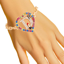 Load image into Gallery viewer, Multi Color Designer D Heart Bracelet
