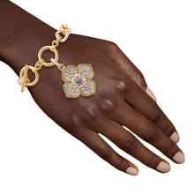 Load image into Gallery viewer, Gold Luxury French Designer Flower Bracelet
