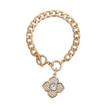 Load image into Gallery viewer, Gold Luxury French Designer Flower Bracelet

