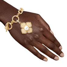 Load image into Gallery viewer, Pearl Luxury French Designer Flower Bracelet

