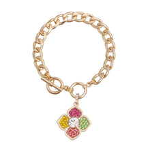 Load image into Gallery viewer, Multi Color Luxury French Designer Flower Bracelet
