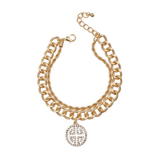 Load image into Gallery viewer, Double Layer Gold Greek Charm Bracelet
