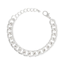 Load image into Gallery viewer, Mens Silver Curb Bracelet
