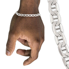 Load image into Gallery viewer, Mens Silver Mariner Bracelet
