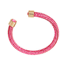 Load image into Gallery viewer, Pink Stone Bangle Bracelet
