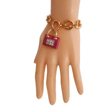 Load image into Gallery viewer, Pink Boutique Handbag Bracelet
