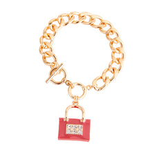 Load image into Gallery viewer, Pink Boutique Handbag Bracelet
