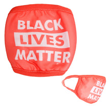 Load image into Gallery viewer, Coral Cotton BLACK LIVES MATTER Mask

