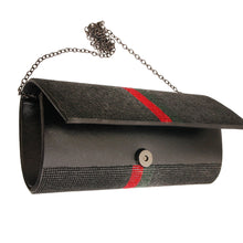 Load image into Gallery viewer, Black Designer Style Rounded Clutch
