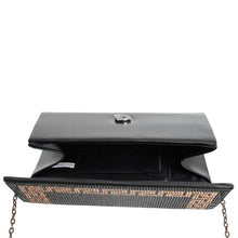 Load image into Gallery viewer, Black Greek Key Flap Clutch
