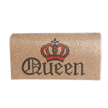Load image into Gallery viewer, Gold Queen Flap Clutch
