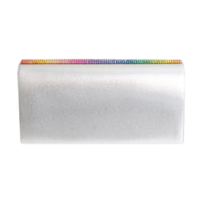 Load image into Gallery viewer, Silver Rainbow Flap Clutch

