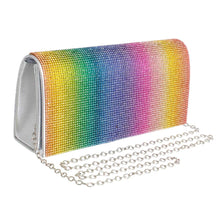 Load image into Gallery viewer, Silver Rainbow Flap Clutch
