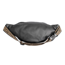 Load image into Gallery viewer, Black 4 Pocket Greek Fanny Pack
